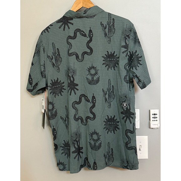 ROARK Men's Run Amok Forest Graphic Button Up Shirt Size L - Picture 2 of 14